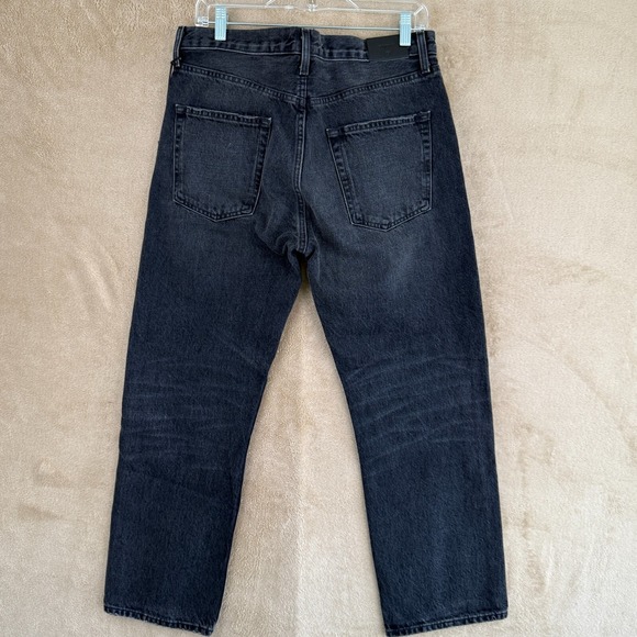 Edwin Lark Womens Tash Crop Relaxed Jeans Size 29 Black Mid Rise Button Fly - Picture 6 of 15